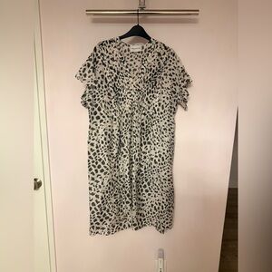 $400 The Dreamer Label dress cotton, silk leopard print cover-up size around XL